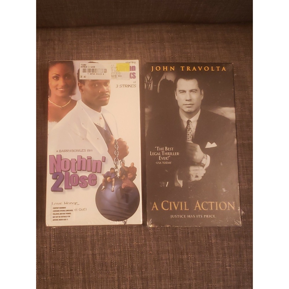 Lot Of 2‎ VHS Sealed Nothin' 2 Lose And A Civil Action New